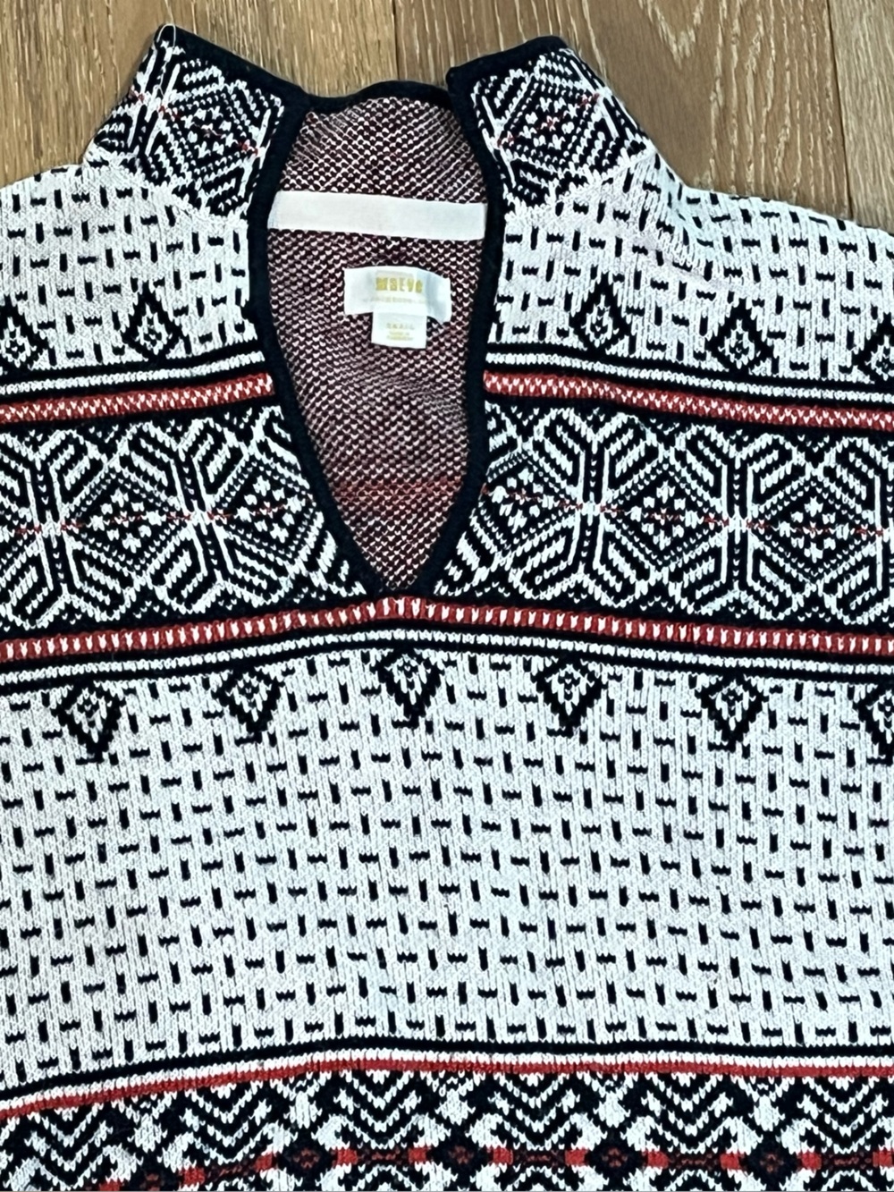 Maeve Anthropologie Fair Isle Mock Neck Sweater Multicolor Knit Pullover Sz S - Picture 6 of 14